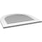 Ekena Millwork Round Top Surface Mount PVC Gable Vent: Functional, w/ 3-1/2"W x 1"P Standard Frame, 28"W x 26"H GVPRT28X2601SF - alternate 2